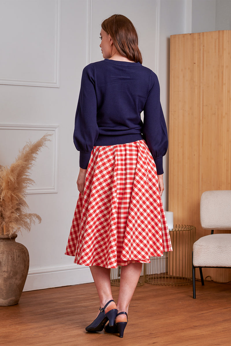 Red Check Picnic Cary Skirt by Banned – Modern Millie