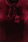 Sylvie Burgundy Velvet Dress by Hearts & Roses London