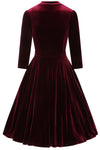 Sylvie Burgundy Velvet Dress by Hearts & Roses London