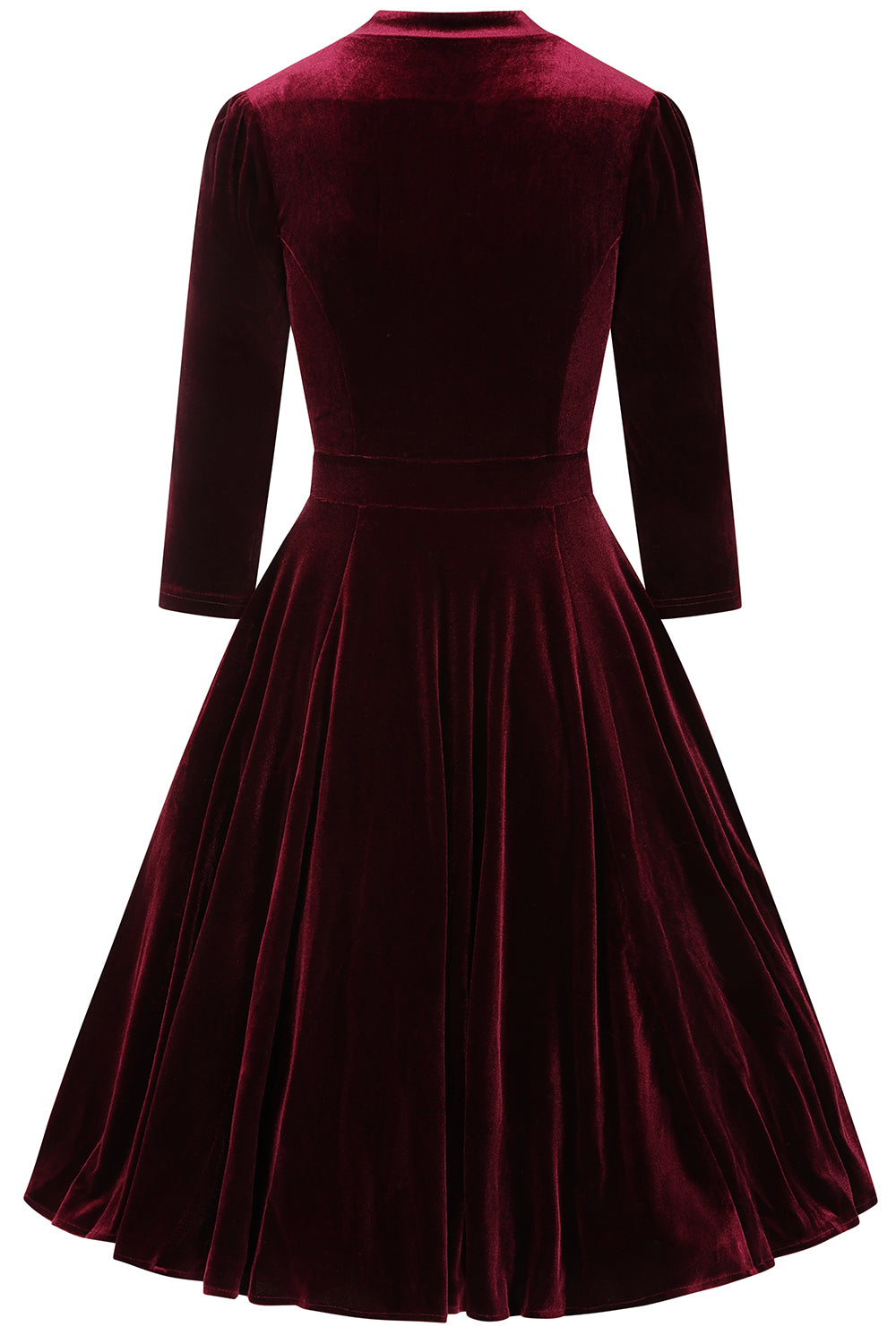 Sylvie Burgundy Velvet Dress by Hearts & Roses London Modern Millie Sylvie Burgundy Velvet Dress by Hearts & Roses London Modern Millie