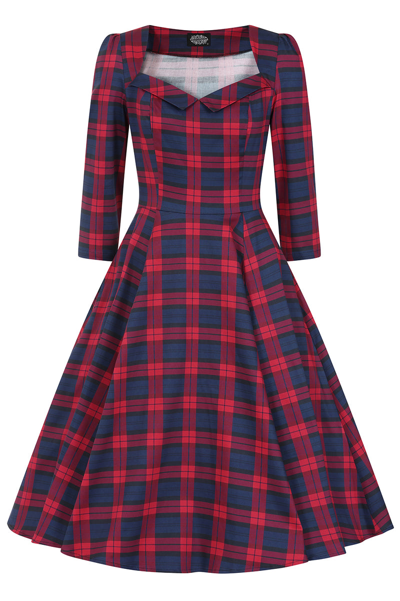 Margot Tartan Dress by Hearts & Roses London X-Small Margot Tartan Dress by Hearts & Roses London X-Small