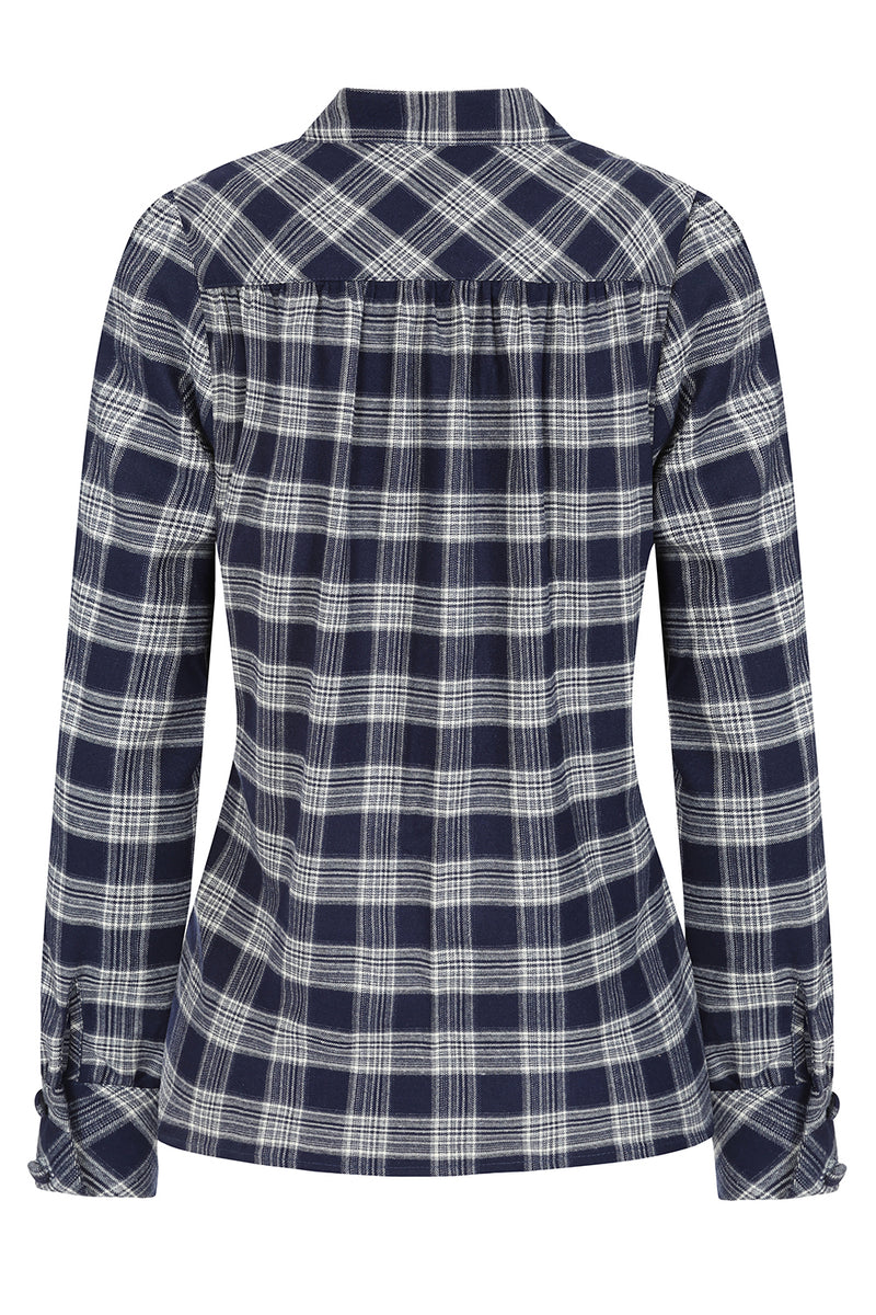 Jemima Tartan Blouse by Hearts & Roses London