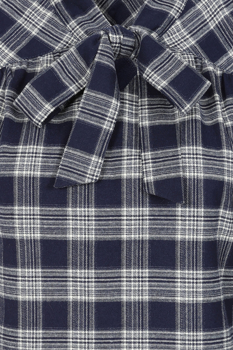 Jemima Tartan Blouse by Hearts & Roses London