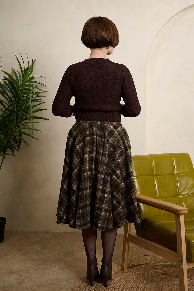 Brown Plaid Cary Skirt by Banned – Modern Millie