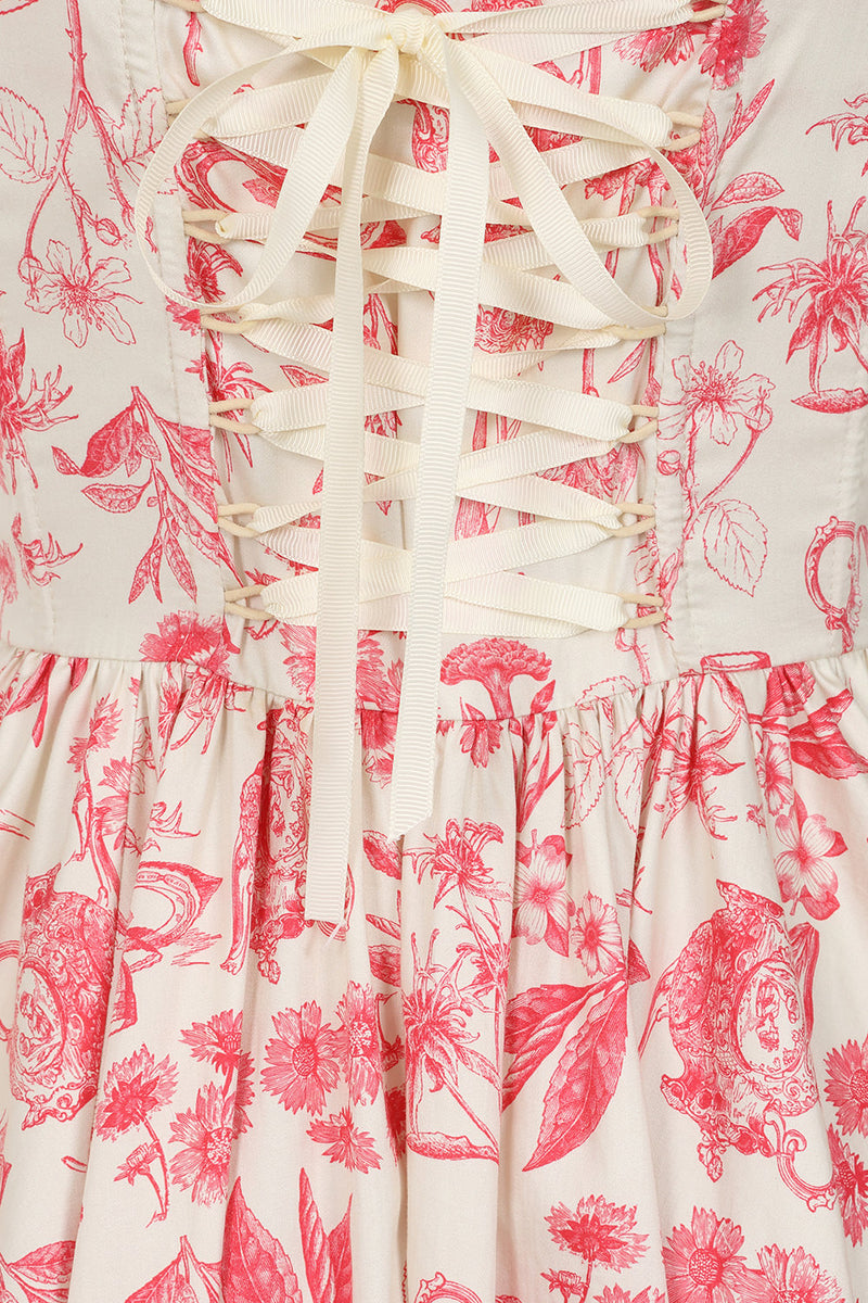 Cream Jeanie Tea Floral Corset Dress by Banned – Modern Millie