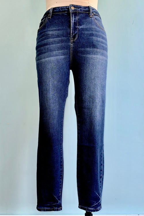 High Rise Ankle Skinny Jeans by Mica Denim