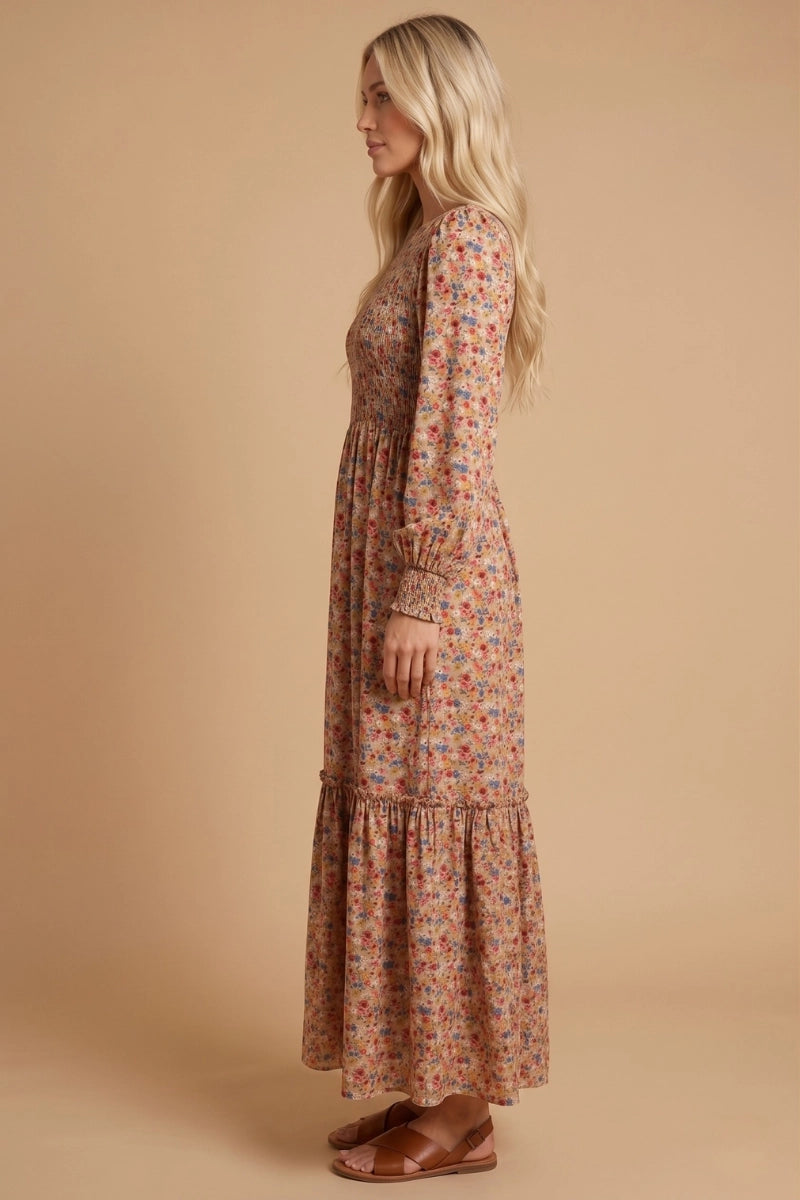 Wildflower Harvest Smocked Maxi Dress 2X-Large