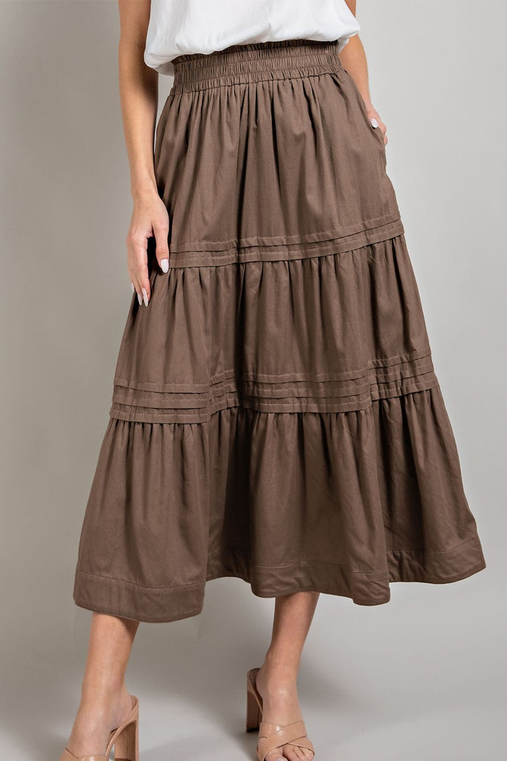 Coco Tiered Maxi Skirt with Elastic Waist – Modern Millie