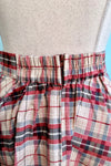 Burgundy and Tan Plaid Skater Skirt by Retrolicious