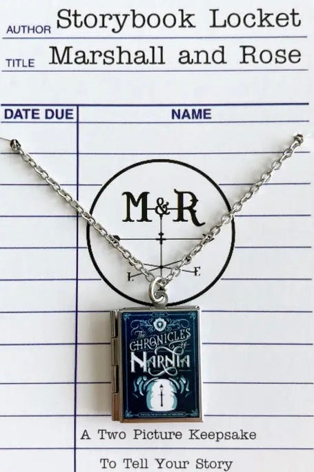 Chronicles of Narnia Lamp Post Book Locket Necklace by Marshall and Rose