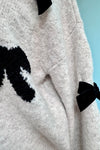 Bow Pullover Sweater in Oatmeal