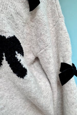 Bow Pullover Sweater in Oatmeal