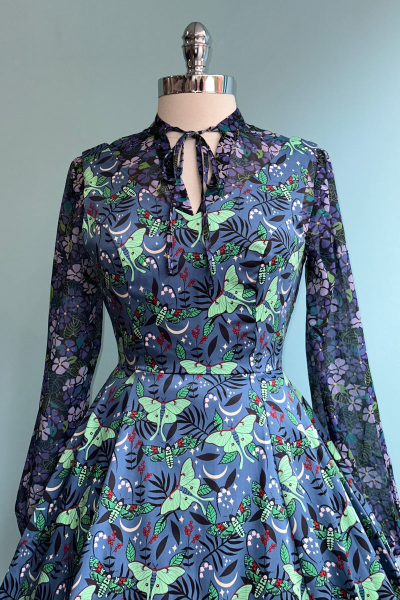 Purple and Green Floral Blouse by Molly Bracken