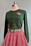 Woodland Mushroom Cardigan in Green by Banned