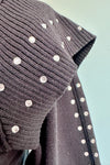 Black Rhinestone Studded Sweater by Molly Bracken