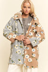 Half and Half Latte and Grey Hooded Jacket