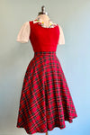 Red Plaid Irvine Circle Skirt by Hell Bunny