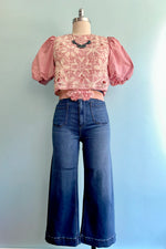 Super Soft Cropped Wide Leg Jeans by Mica Denim