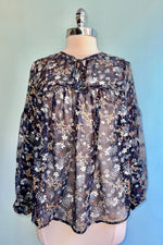 Printed Voile Long Sleeve Blouse by Molly Bracken