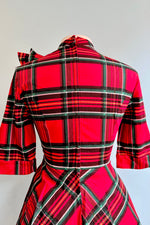 Red Plaid Bow Dress by Banned