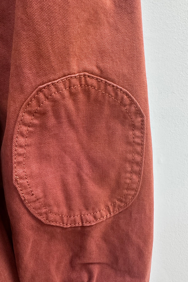 Mocha Denim Puff Sleeve Button Down Top