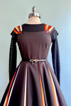 Halloween Striped Dress with Godets