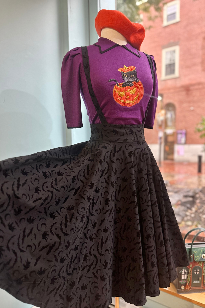 Cecelia Halloween High Waisted Suspender Skirt by Banned
