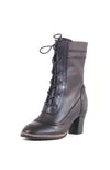 Black Leather Glimpse Midi Boots by Chelsea Crew