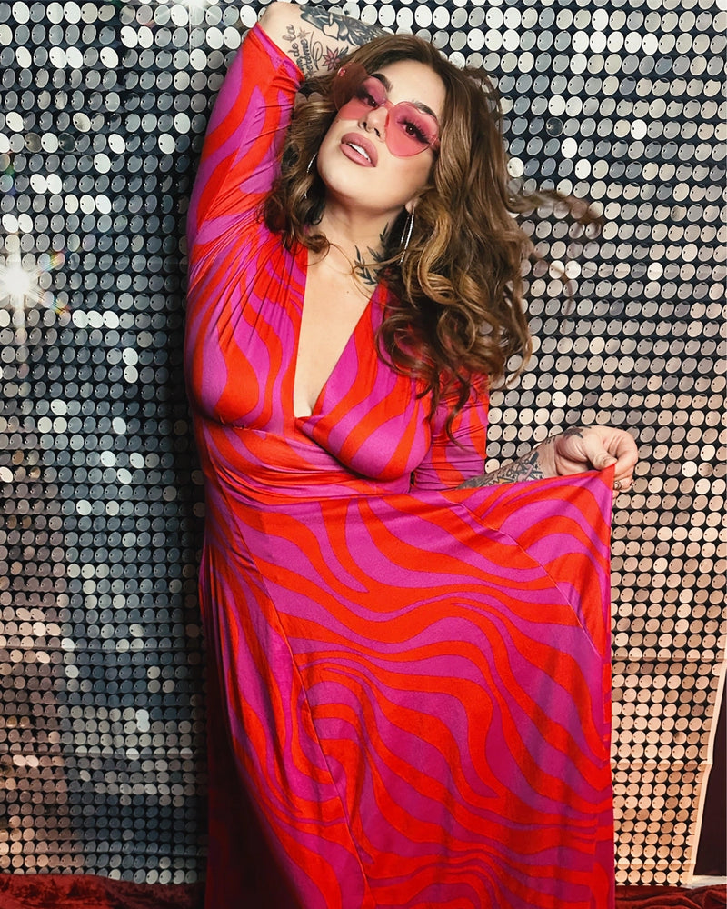 Paint Swirl Raquel Dress by Wax Poetic