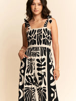 Black Geo Floral Wide Leg Jumpsuit