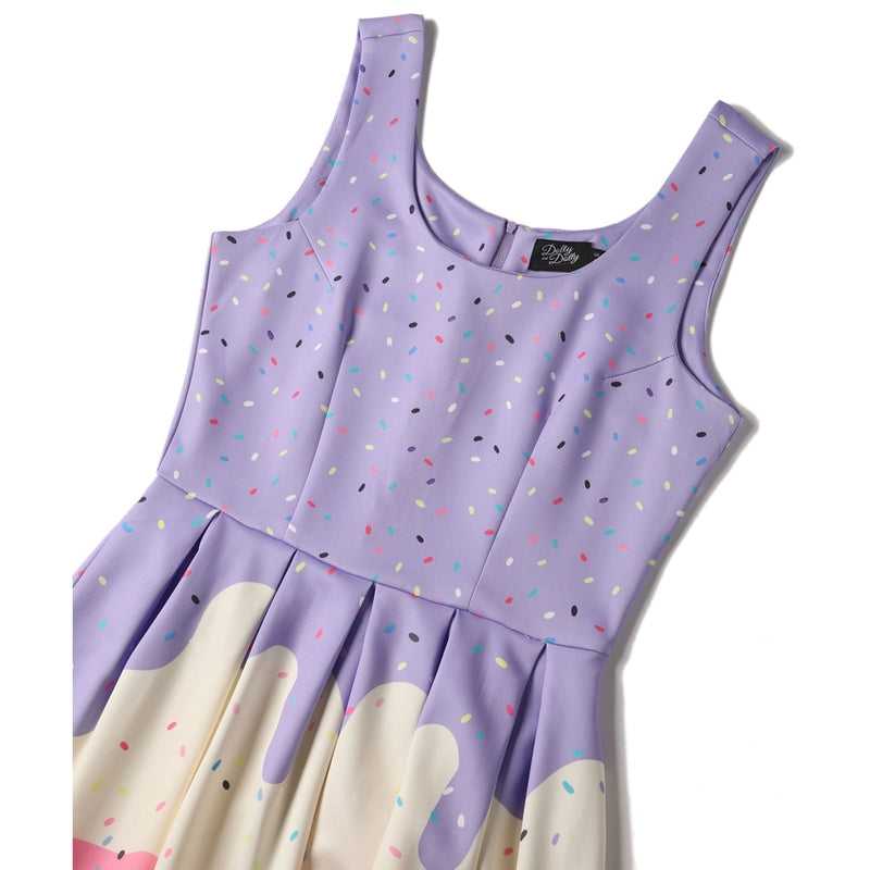 Kids Ice Cream Amanda Dress in Lavender by Dolly & Dotty