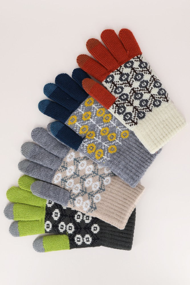 Flower Pattern Gloves in Multiple Colors!