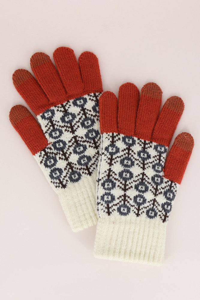 Flower Pattern Gloves in Multiple Colors!