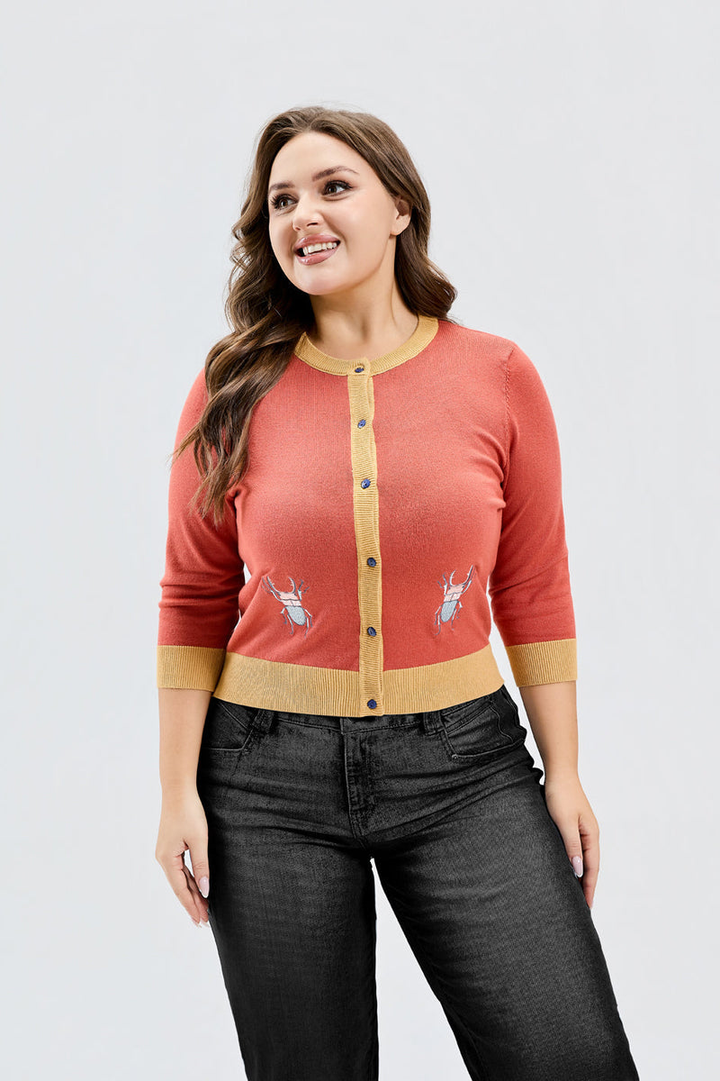 Autumn Crawl Embroidered Leslie Cardigan by Miss Lulo – Modern Millie