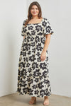 Black and White Floral Maxi Dress