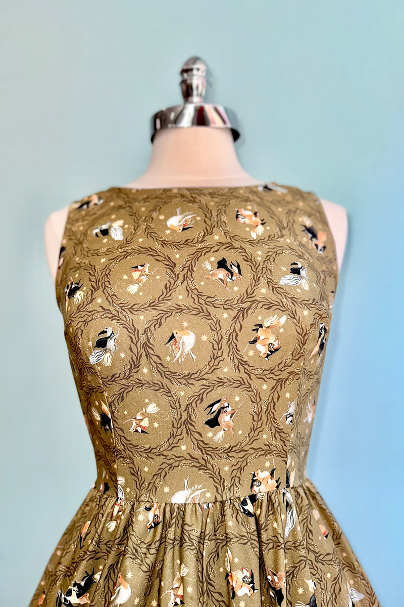 Flying Animals Midi Dress by Retrolicious