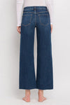 Tummy Control Mid Rise Cropped Wide Leg Jeans by Lovervet