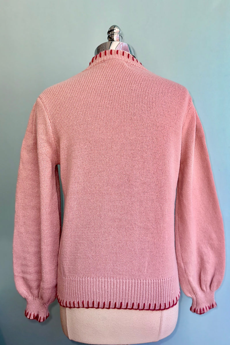 Blush Crochet Detail Pullover Knit Sweater