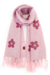 Daisy Print Scarf in Light Pink