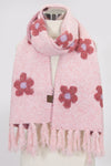 Daisy Print Scarf in Light Pink