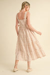 Pink Vintage Inspired Floral Midi Dress