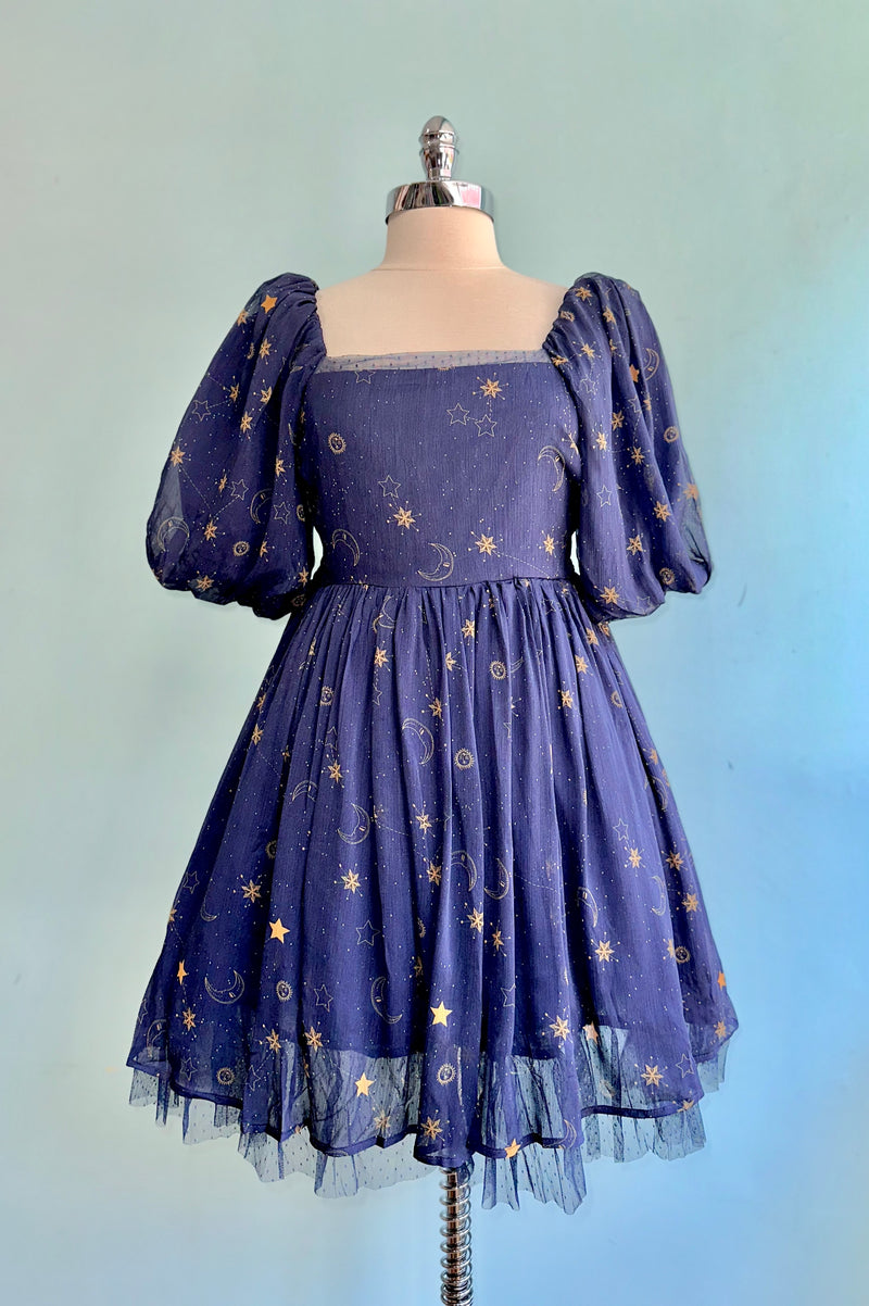 midnight blue mini dress Perdita Mini Dress in Satin Midnight Blue
