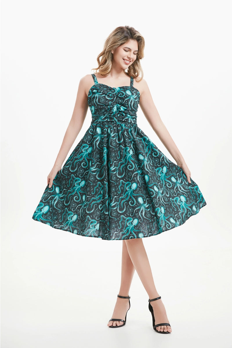 Cosmic Cephalopod Eden Dress by Miss Lulo