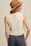 Cream Lace Eyelet Vest