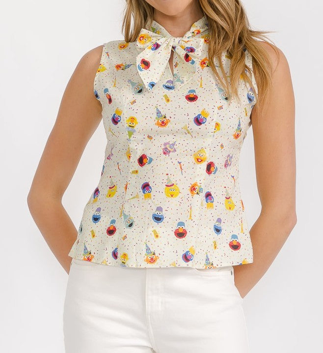 Sesame Street Sleeveless Bow Top by Tulip B.