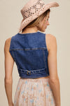 Vest in Stretch Denim