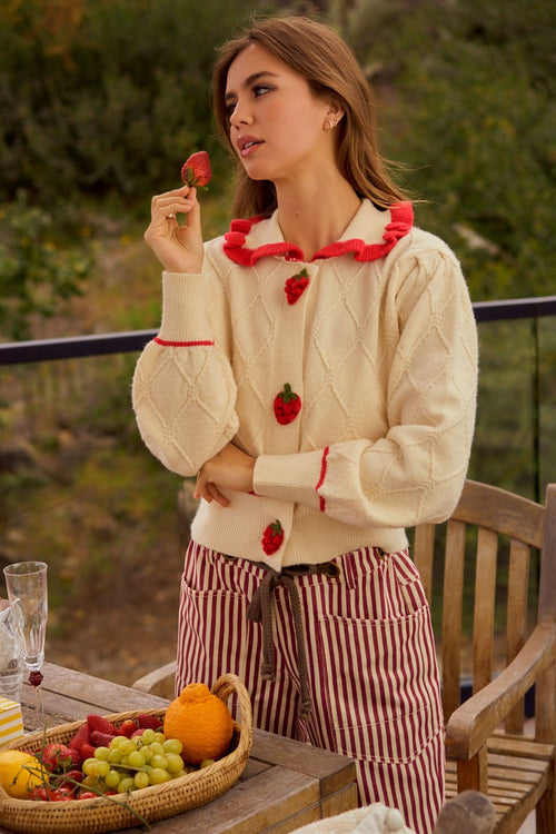 Strawberry Sailor Collar Cardigan