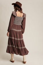 Brown Western Inspired Maxi Dress