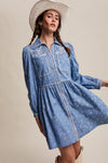 Western Denim Mini Dress