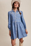 Western Denim Mini Dress